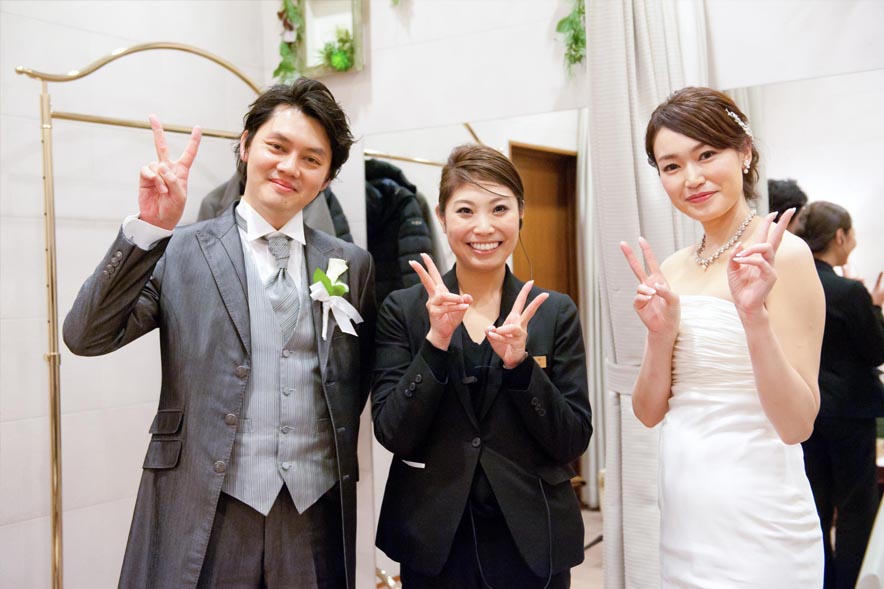 プランナーとの3ショット写真